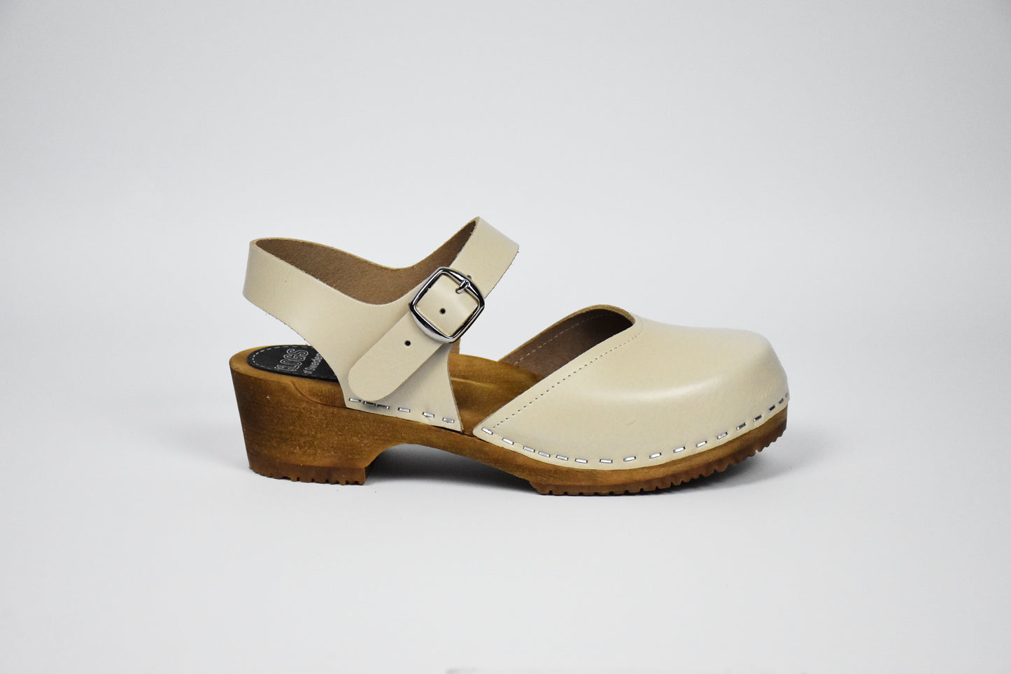Beiger Elsa Clog (Beige) - Seitenansicht