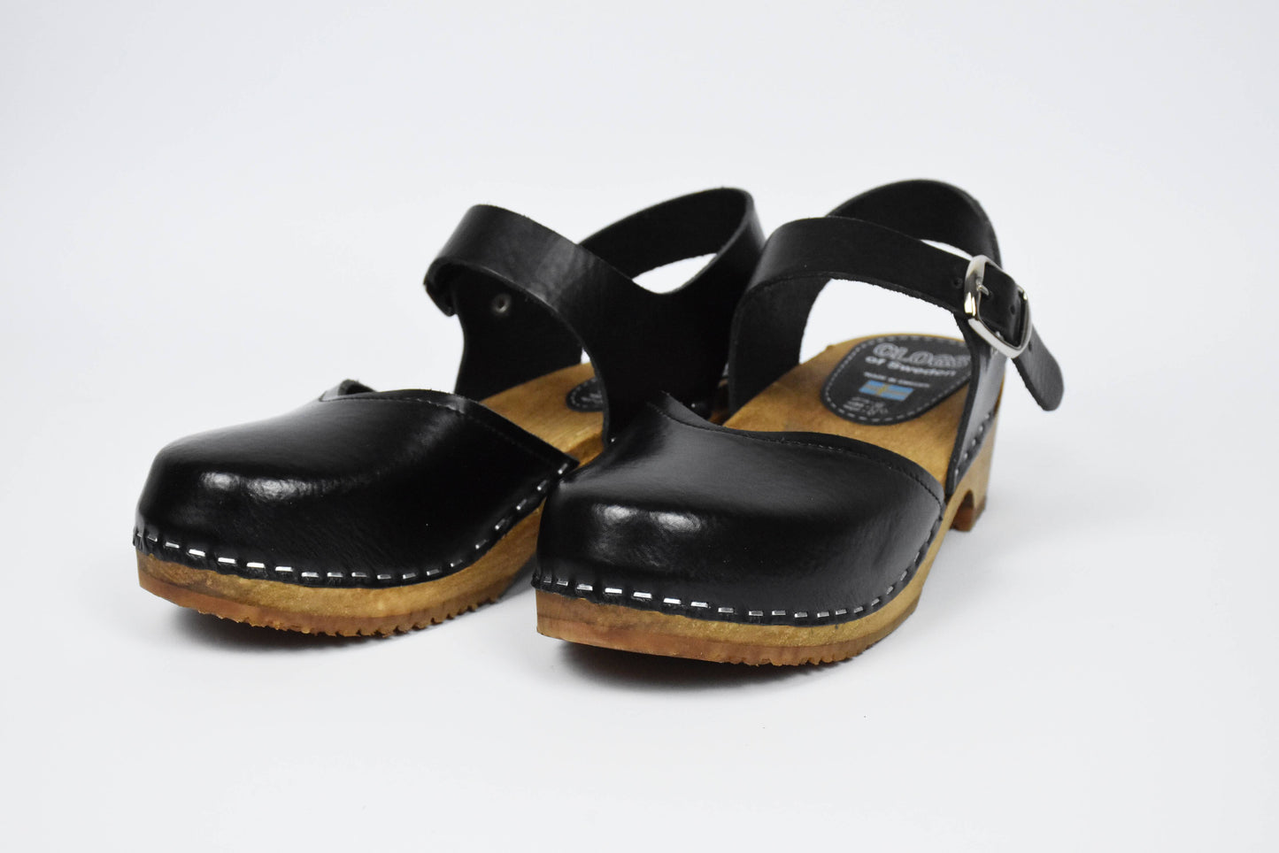 Schwarzer Elsa Clog (Black) - Vorderansicht