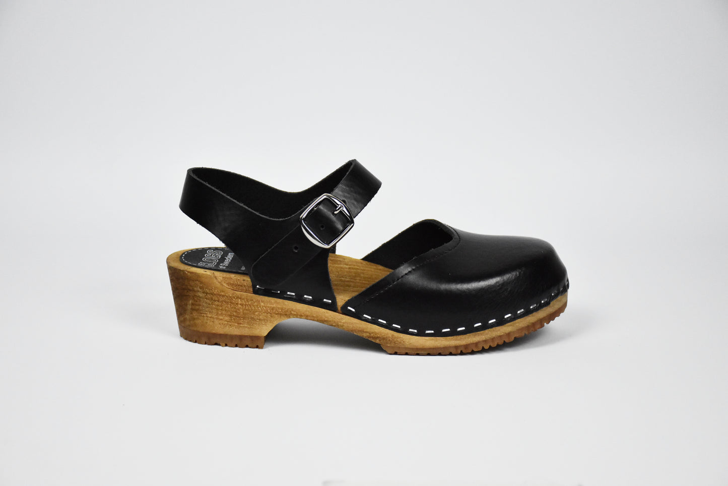 Schwarzer Elsa Clog (Black) - Seitenansicht