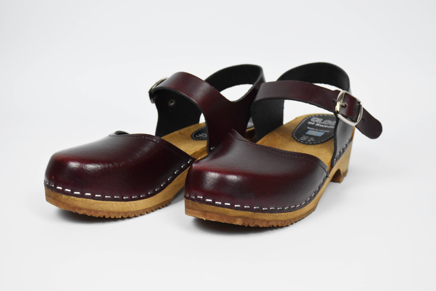 Bordeauxroter Elsa Clog (Bordo) - Vorderansicht