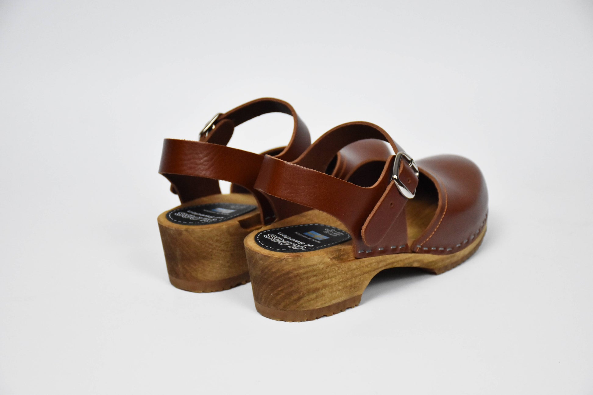 Brauner Elsa Clog (Cognac) - Rückansicht