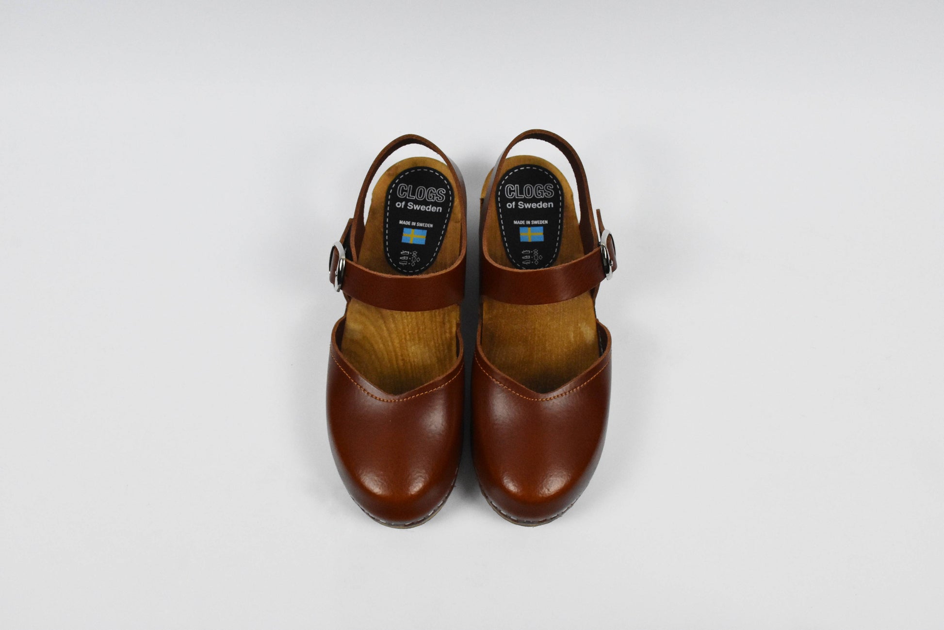 Brauner Elsa Clog (Cognac) - Draufsicht