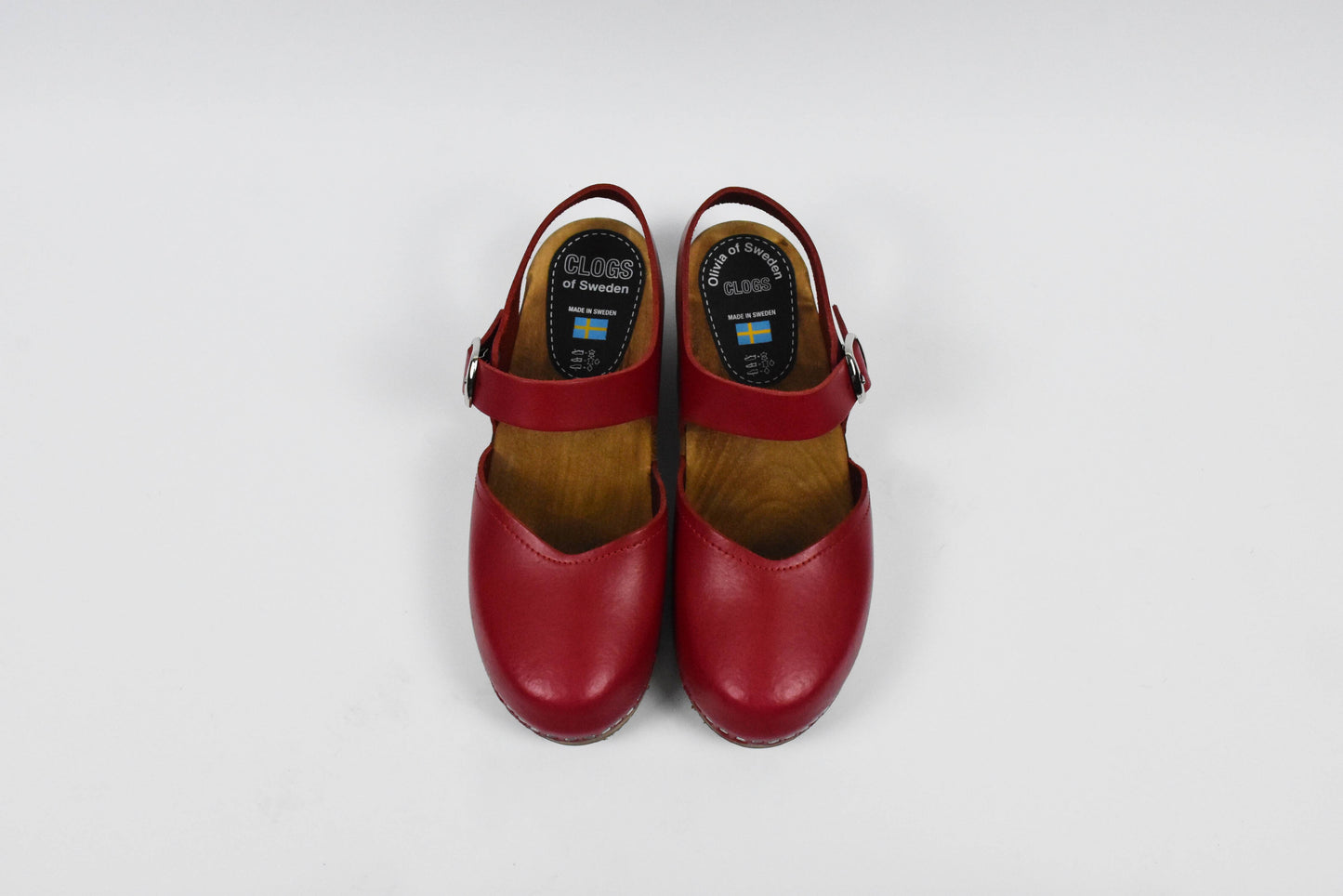 Dunkelroter Elsa Clog (Dark Red) - Draufsicht