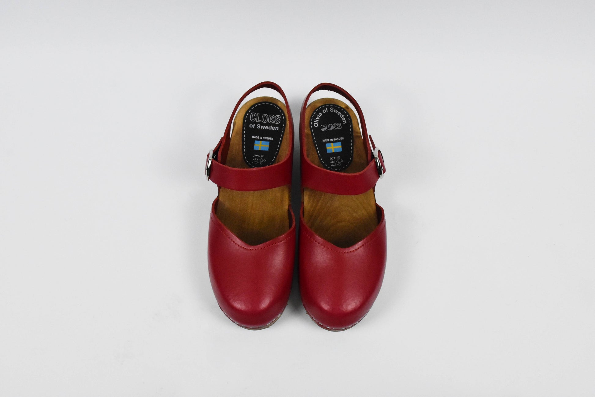 Dunkelroter Elsa Clog (Dark Red) - Draufsicht