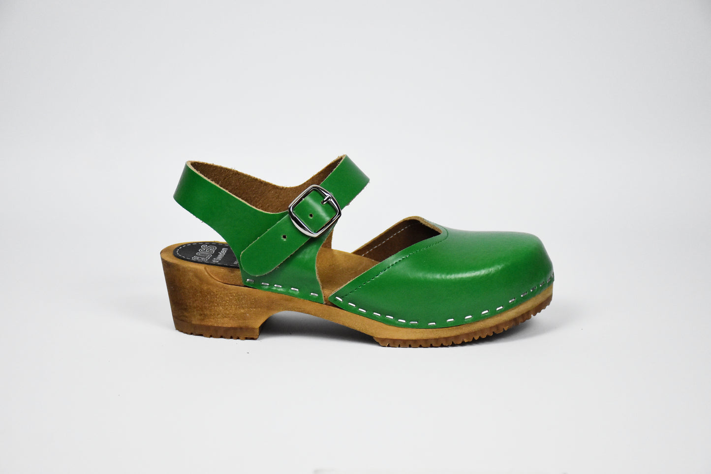 Grüner Elsa Clog (Green) - Seitenansicht