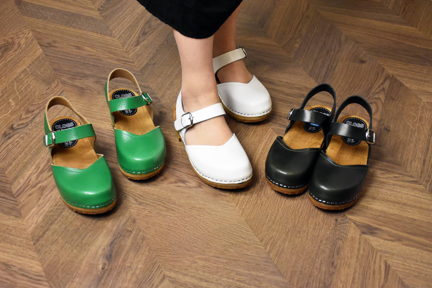 Weißer Elsa Clog (White) - Getragen